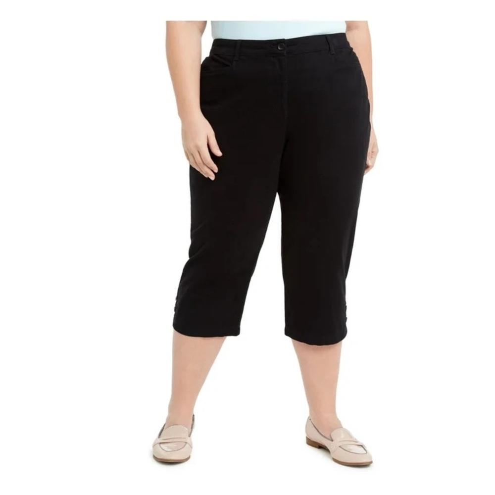280M NWT‎ Karen Scott Petite Comfort Waist Capri Pants - Size: 14P